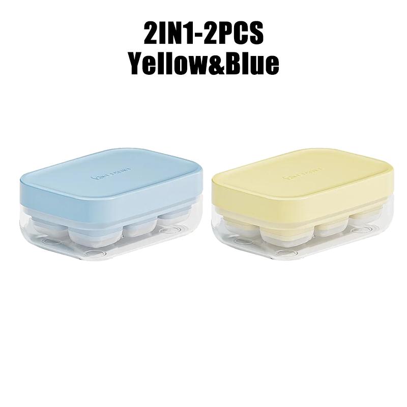 6Grid Silicone Ice Cube Mold Home Refrigerator Ice Box Press with Cover Frozen Ice Cube Magic Tool Food Grade Mini Ice Grid