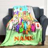 Custom Name City Colorful Cubes Party Blanket For Couch Bed Plush Cozy Fuzzy Blanket Super Soft Warm Blankets For Fall And Winter 0916152