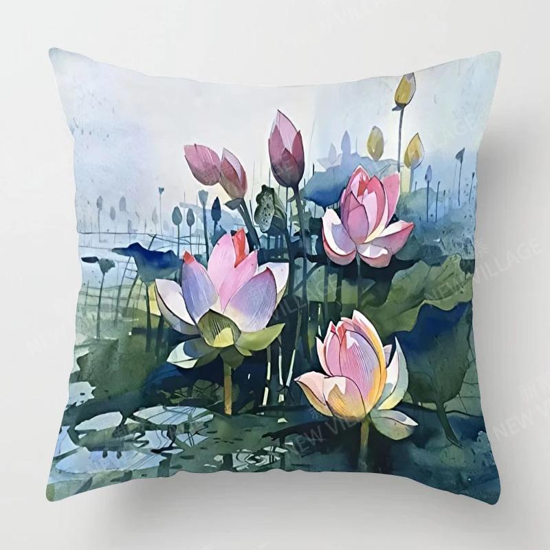 

Чехлы для подушек для украшения гостиной дома Чехол для подушки в стиле винтажной масляной живописи 45*45 наволочка 40x40см 50x50 45x45 12x12Inch