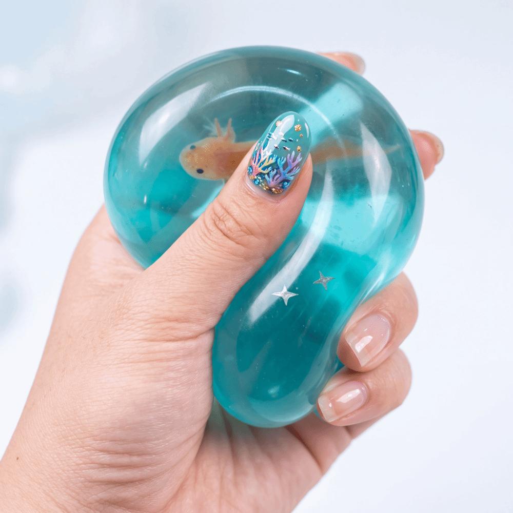 Slow Rebound Goldfish Ball Fidget Toy Transparent Goldfish Ball Squeeze Toy For Adults