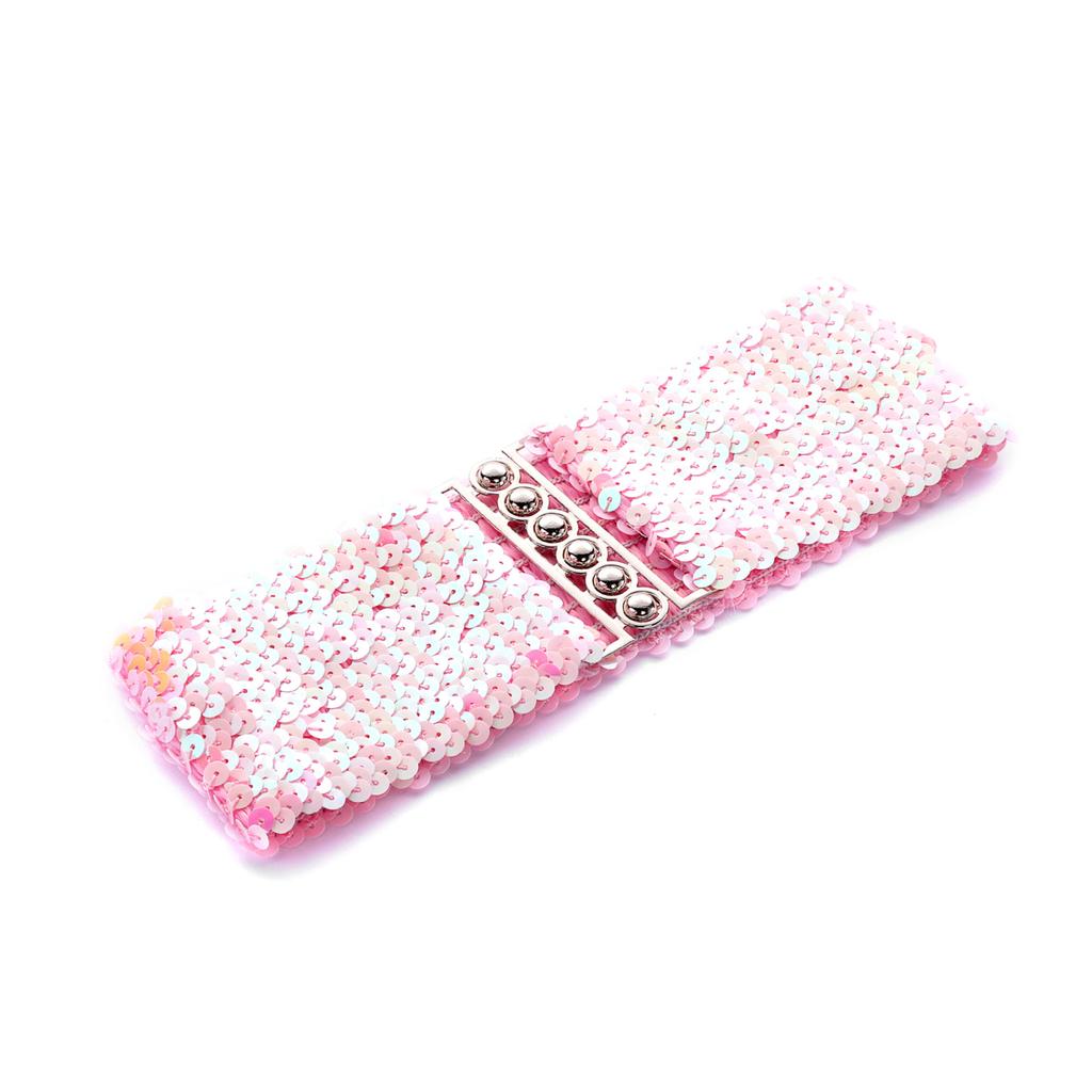 Female Sequin Waist Belt Fashion Elastic Waspie Belt Universal Waspie Dress Decorative Accessories Glittering Waistband