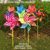 2pcs PVC Six Leaf Pinwheel Windmill Colorful Wind Windmill Wind Spinner  Garden Yard Art Decoration