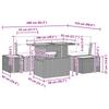 Garden Sofa Set with Storage 5 pcs Black Poly Rattan