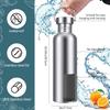 Stainless Steel Double-walled Sports Bottle with Handle, Metal Reusable Water Bottle with Lid, School, Hiker, Gift