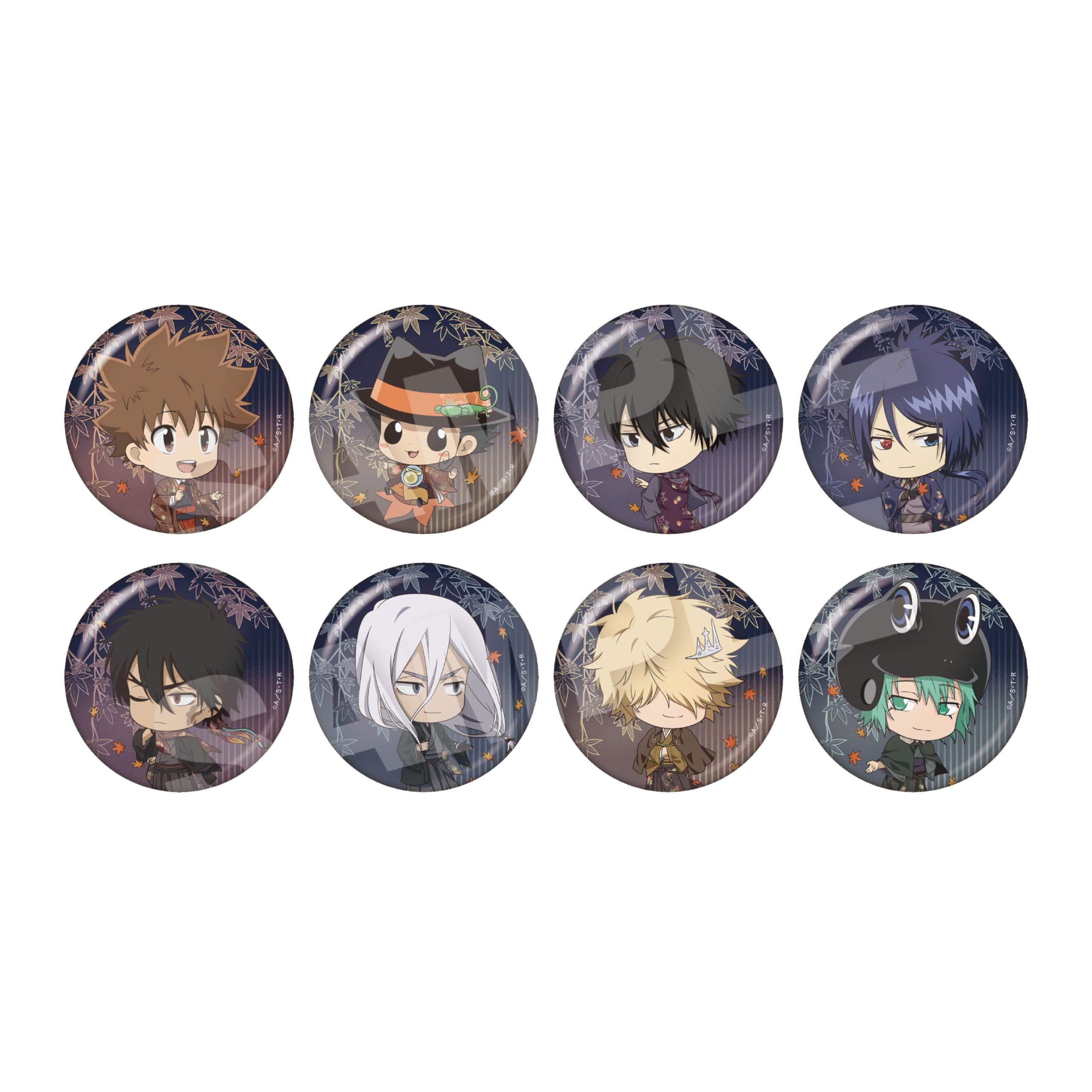 

Katekyo Hitman Reborn! Trading Can Badges Petit Autumn Kimono Ver. Box of 8
