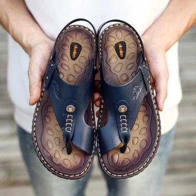 Men's Sandals Summer Soft Soled Anti Slip Beach Shoes Men's Large Flip-flops Casual Outwear Sandals