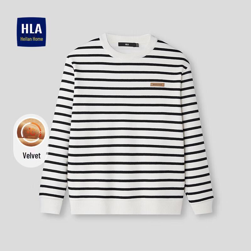 

HLA Men s Plush-Lined Striped Pullover Sweater S
