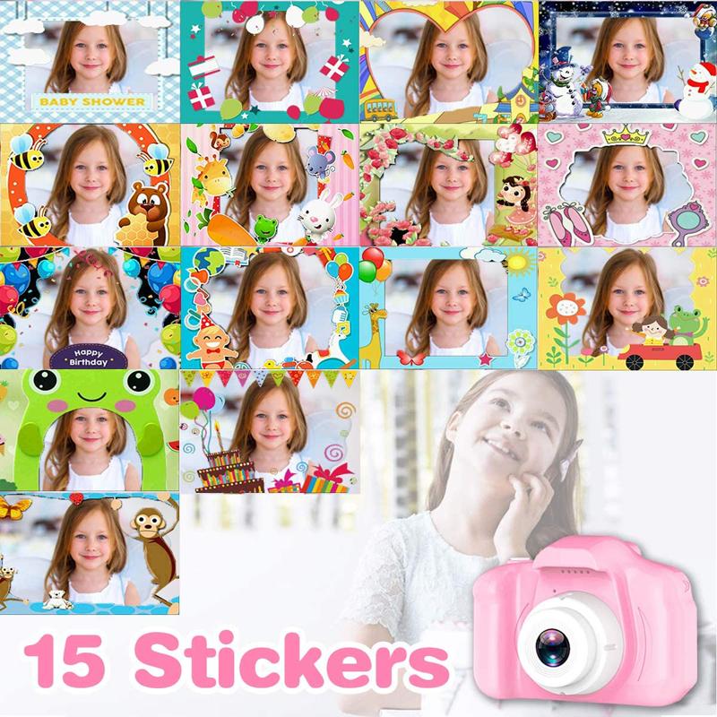 Kids Selfie Camera Camcorder 2.0 Inch IPS Screen with 32GB Card HD Digital Video Camera for Kids Birthday Gift