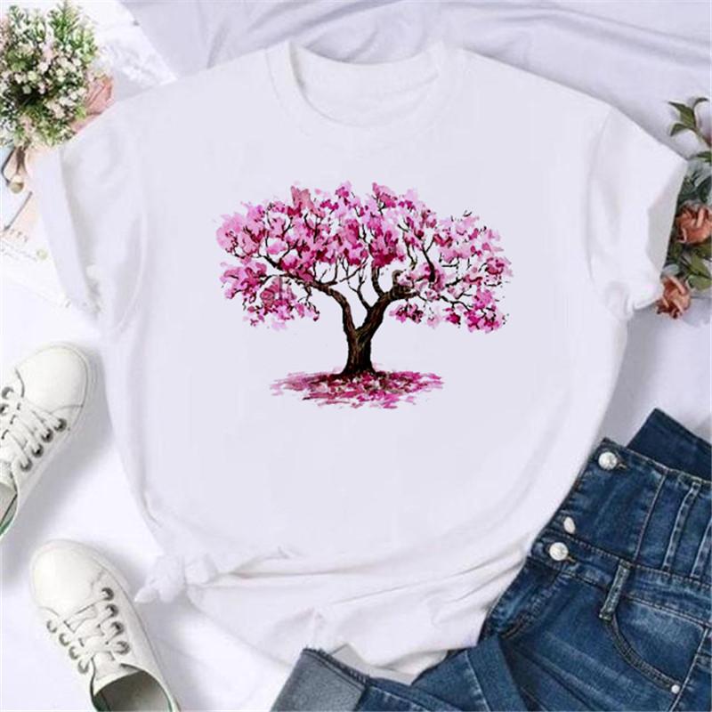 Maycaur Fashion Musical Note Printed Women T Shirt Harajuku Short Sleeve Funny T-Shirt Cute Cartoon Top Tees Female Clothes