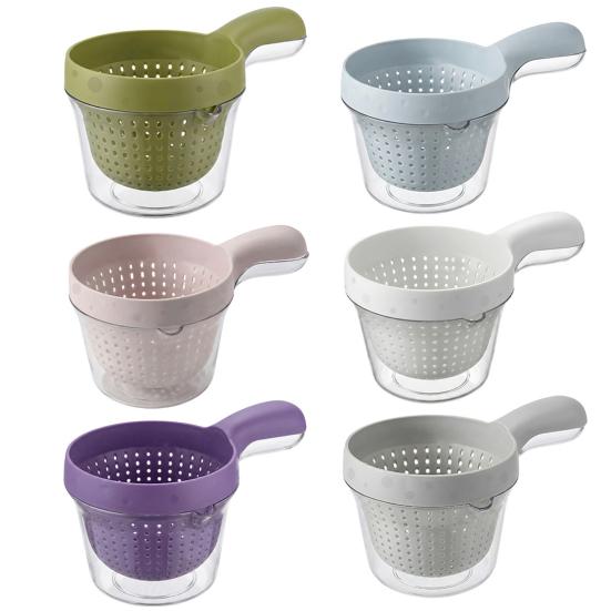 3Pcs Double Layer Drain Basket with Handle 2-in-1 Strainer Storage Container Small Vegetable Fruit Mini Berry Tomato Grape Washing Colander Bowl