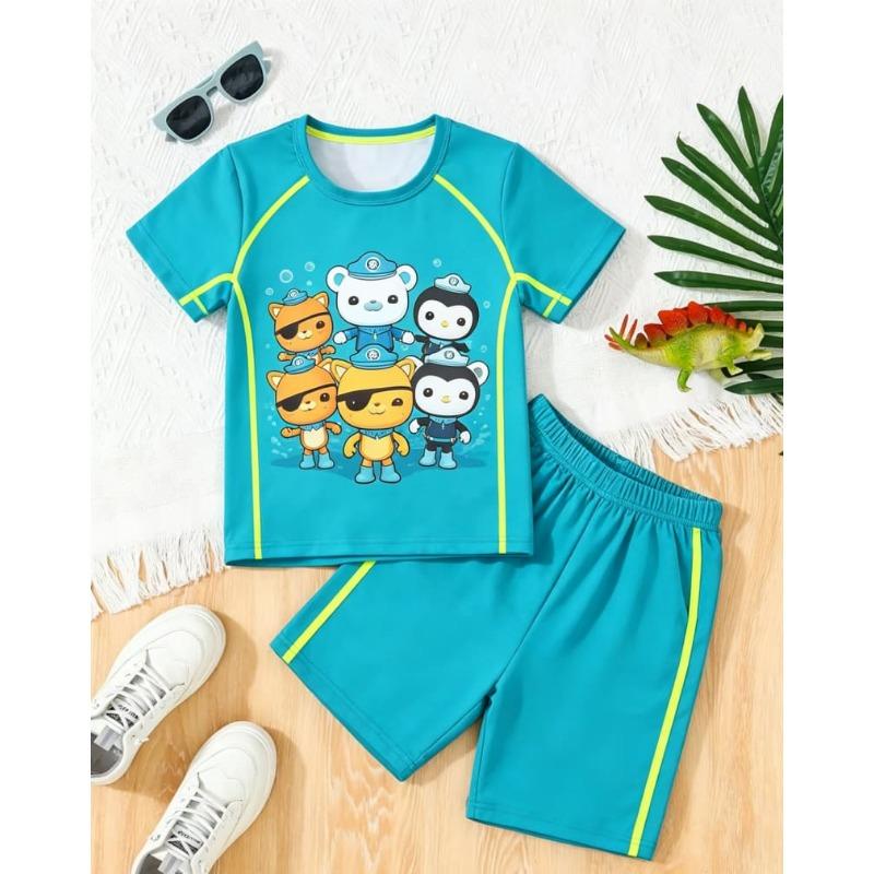 Children s 2-piece suit short-sleeved T-shirt + shorts and shorts summer suit 100
