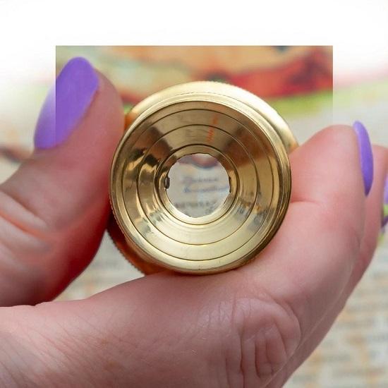 Sjarm messing marin miniatyrteleskop 15,24 cm i en fantastisk treboks Ideell bursdags-, kontor- eller hjemmeinnredningsgave