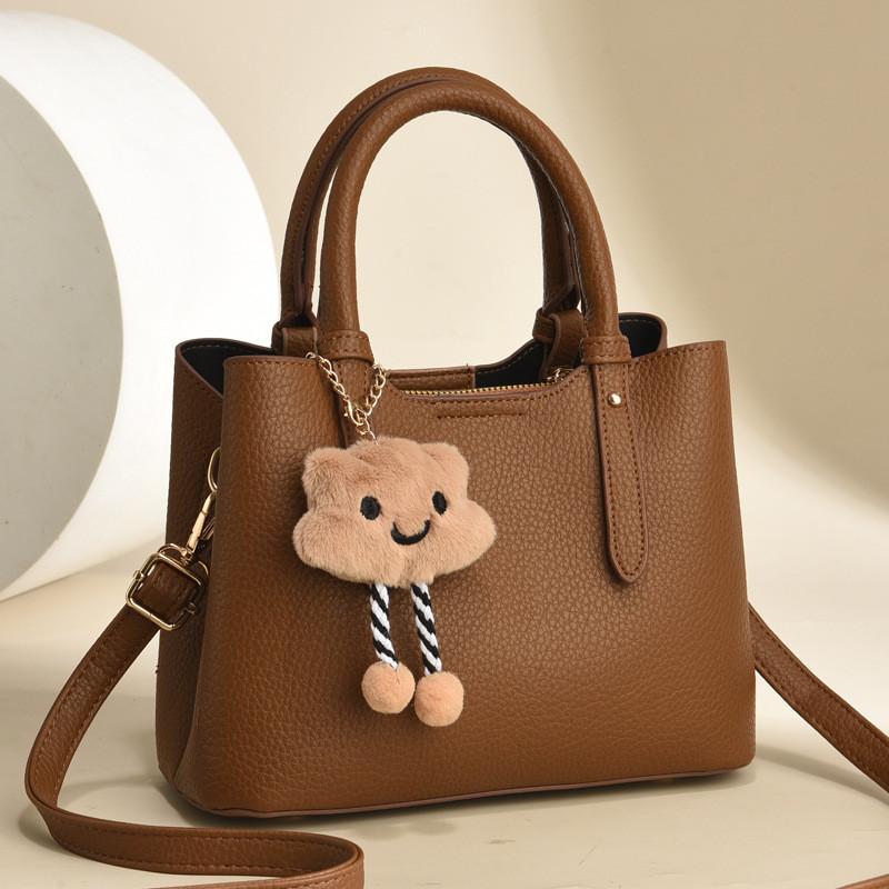 Elegant Casual Tote Bag With Unique Stone Pattern In Black Beige Khaki Blue Burgundy Yellow