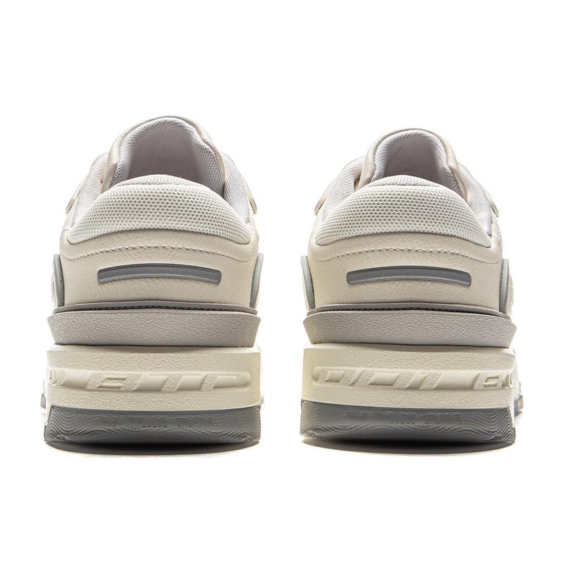 New LiNing 001 BTC 3 Shock Absorbers Slip Resistant Abrasion Resistant Lightweight Low Top Casual Shoes Unisex Ecru AGCV281-1