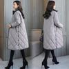 Warm Thickened Winter Coat Women Loose Over Knee Cotton Padded Jacket Mid Length Large Size