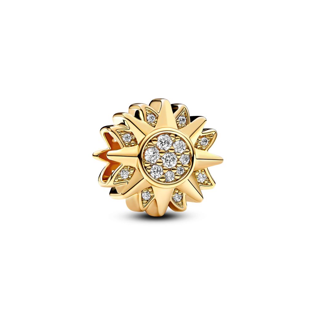 NEW DIY Sparkling Gold-Plating Serise Family Star Flower Cake Charm Bead Fit Silver European Bracelet Jewelry Gift