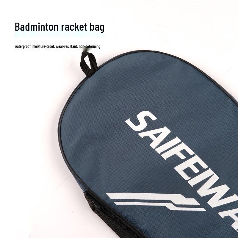 Double-Layer Oxford Cloth Badminton Bag PVC Large-Capacity Portable Crossbody Shoulder Bag for Rackets