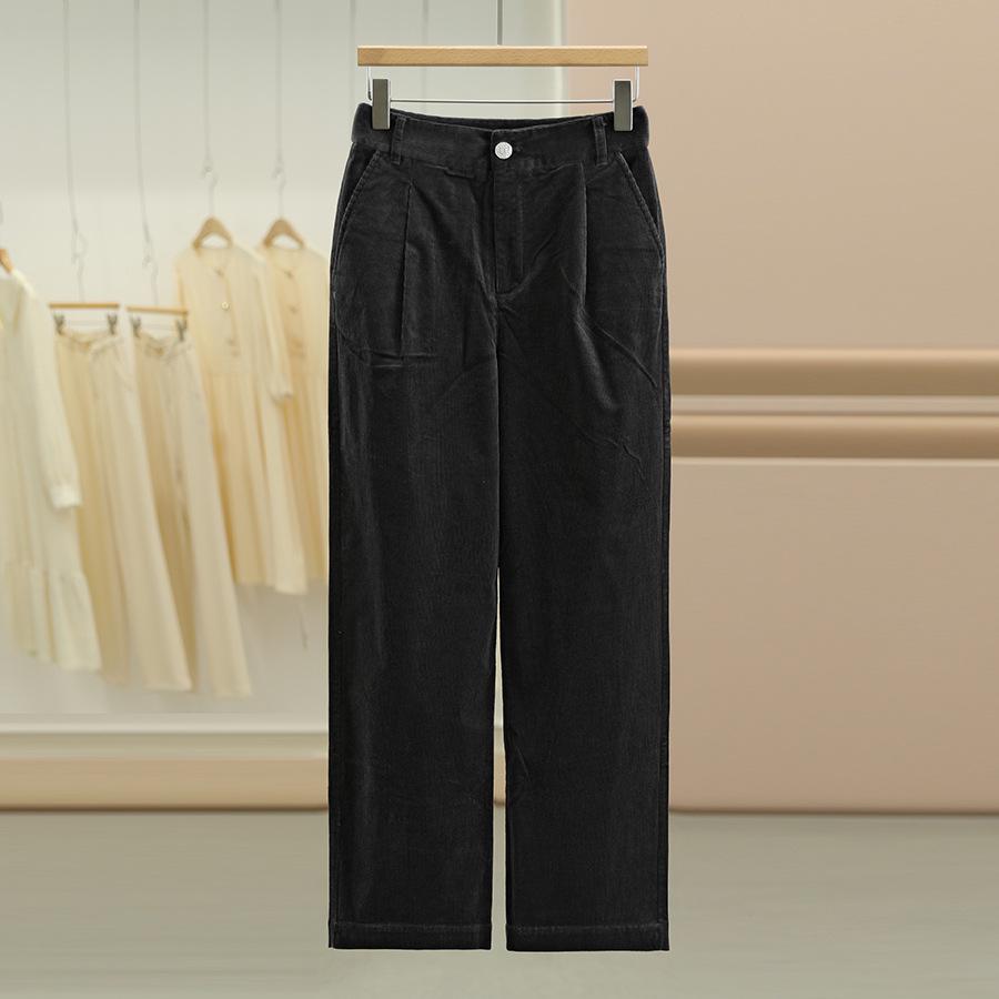 

Wei Mei High-Waisted Straight-Leg Loose Slimming Casual Pants - Autumn Collection S серый