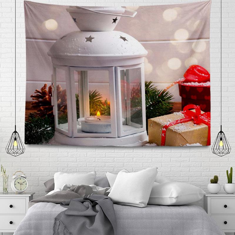 Seria wiszących gobelinów z tkaniny w stylu bożonarodzeniowym