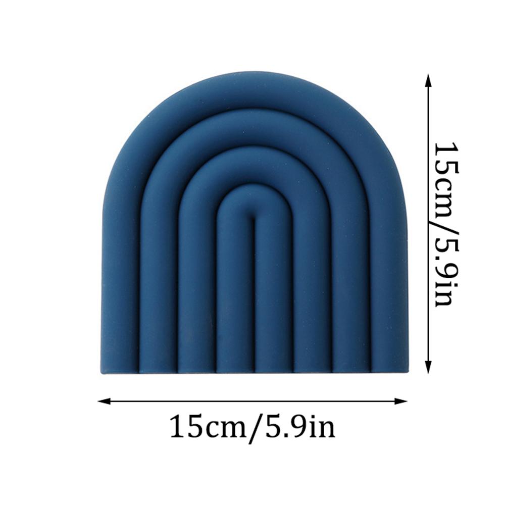 Tepelně izolační rohož ve tvaru U, vysokoteplotní domácí tácky, misky a talíře, silikonová podložka proti žehlení, podložka na stůl, prostírání