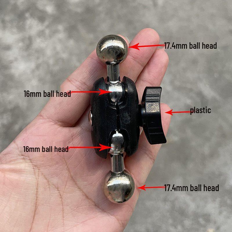 17mm Ball Head to 1/4" Phone Holder Replacement Pan Tilt Swivel Adapter