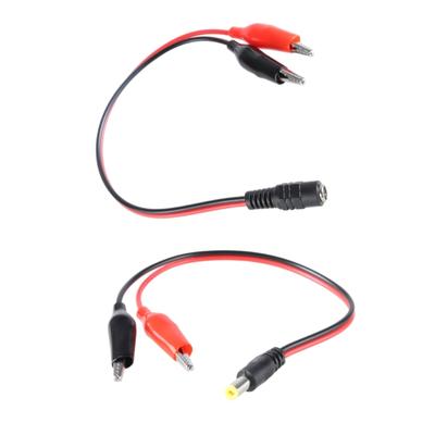 Multipurpose DC5.5x2.1mm Male Female To Crocodiles Clip Power Cord 12V Power Cord for Electronic Devices