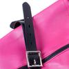 Purple-Red Leather Zippered Tightening Erotic Single Glove Hand Restraint 