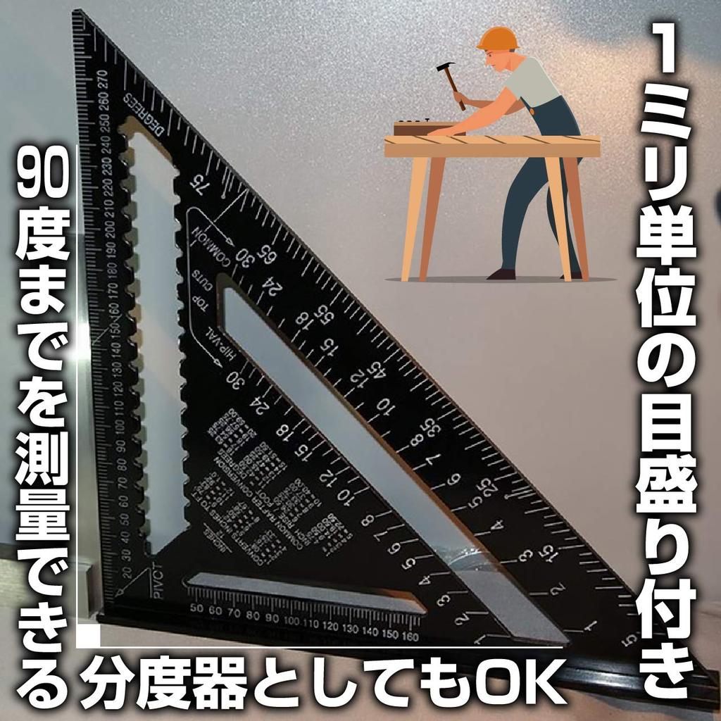 HAMILO Triangle Drafting Triangular Aluminum Triangle Ruler for Right Angle Measurement and Construction of Ruler, Scale, (Set 2)