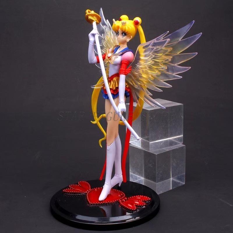 Eternal Sailor Moon Tsukino Usagi Action Figure Anime Figurine 17cm Cake Accessories Car Decoration Collectible Model Toys Gifts