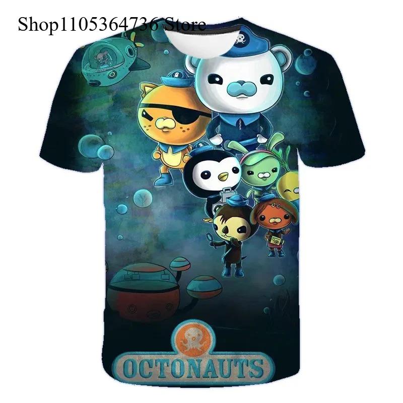 

Kidss Fashion 3D The Octonauts Printed Short Sleeved Tops Summer Men s women s Tshirts Children s adult Parent child T shirts 100