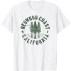 Redwood Coast California Trees Forest Ocean Outdoors Camping T-Shirt