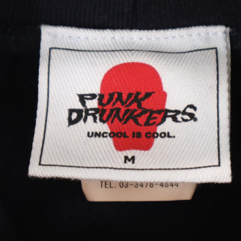 PUNK DRUNKERS Long Sleeve Sweatshirts M Navy Back Brushed Men's Used