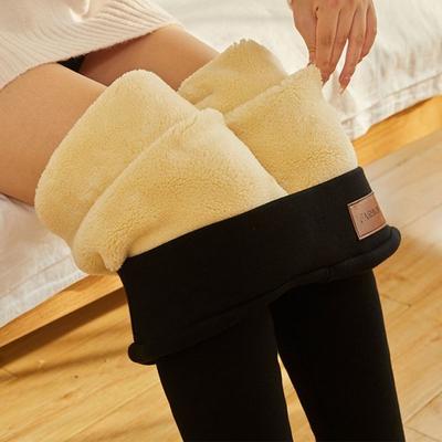 Plus-Size-Mode Herbst Winter Dicke Samt Frauen Hohe Taille Dünne Einfache Fleece Warm Slim Fit Stretch Damen Casual Hosen