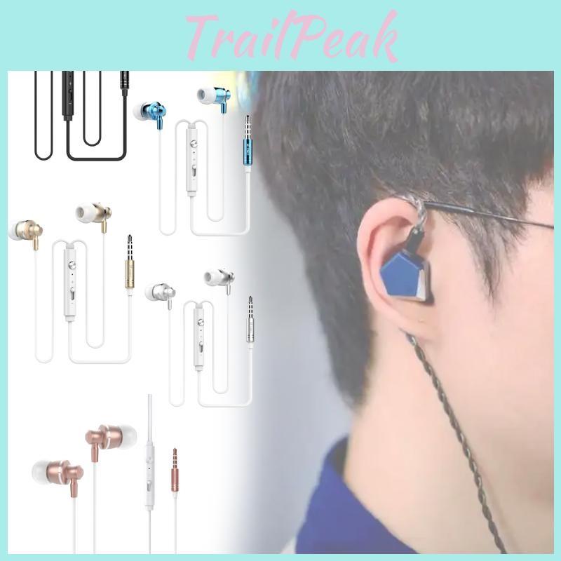 Computer Earphones Ear Microphone Wired Laptop Phone 2in1 Gaming Universal