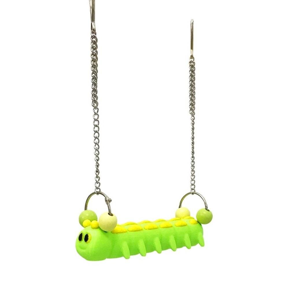 

Bite Resistant Parrot Perch Stand Caterpillar Parrot Swing Toy Fun Bird Habitat Rack Interactive