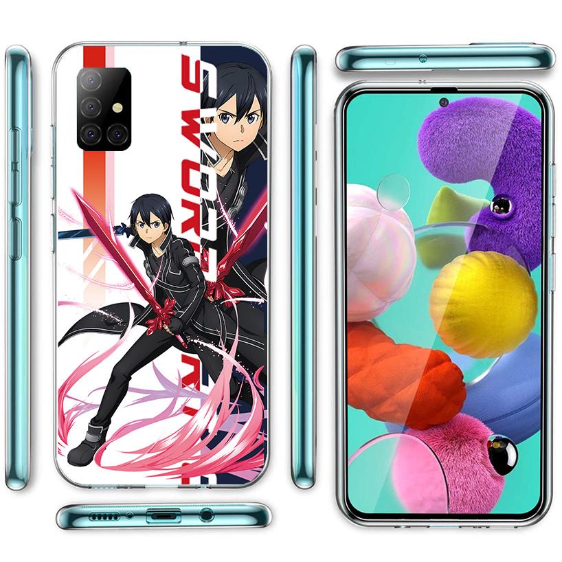 Anime Sword Art Online SAO Cover Phone Case For Samsung Galaxy A12 A22 A32 A52 A72 A02S Phone Case Note 20 Ultra 10 S10 Plus A51