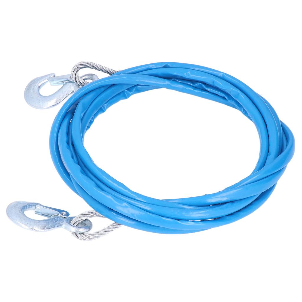 Trailer Safety Break Cable with Hook Quick Release 5mx12mm 16.4ftx0.5in 7t Load for Cars SUVs Light Trucks