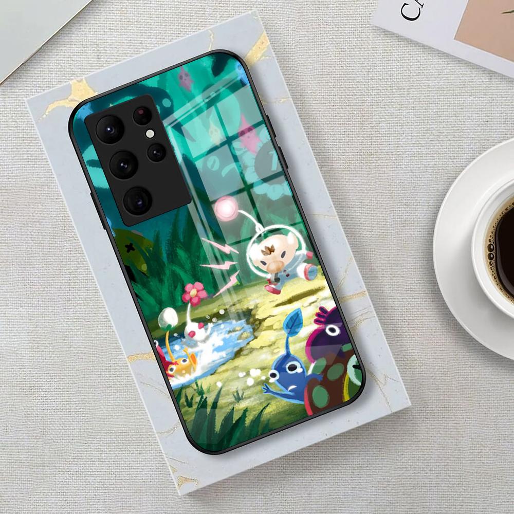 Game Pikmin 4 Phone Case For Samsung S25 Edge Ultra 23 22 21 20 Ultra Plus S24 Fe A54 53 25 Glass Cover