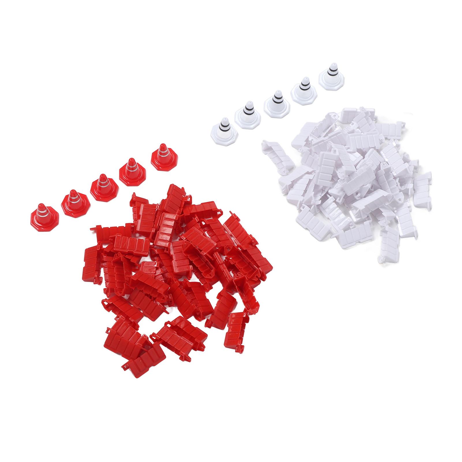 

80 шт. Дорожні блоки для радіокерованих машин, Гоночна траса для радіокерованих машин, Дрифтова злітна смуга, Бар єри, Огорожа для дрифтової траси з 10 шт. Дорожніми знаками