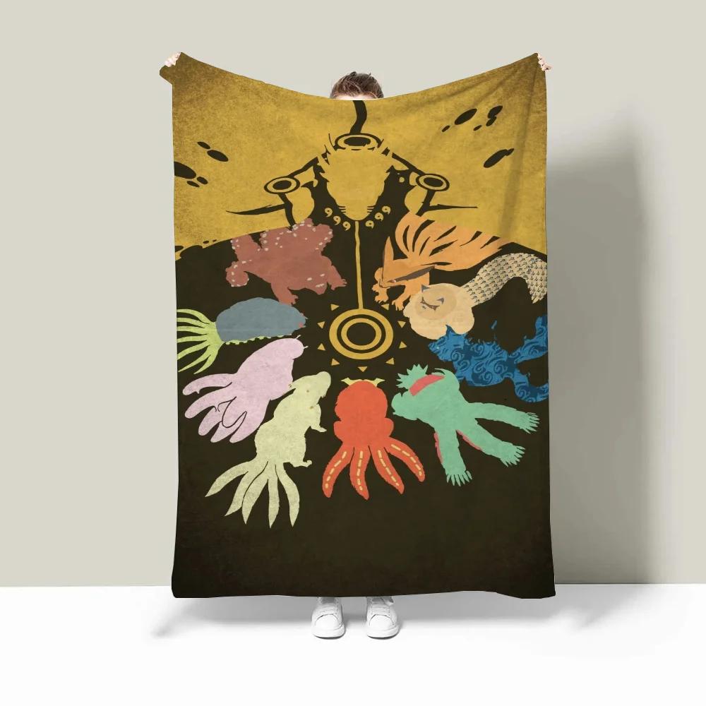 Koc flanelowy Naruto na sofę, zimowy, puszysty, w kratę, luksusowy, dla dorosłych, ręcznik plażowy, dom i dekoracja, pościel z mikrofibry