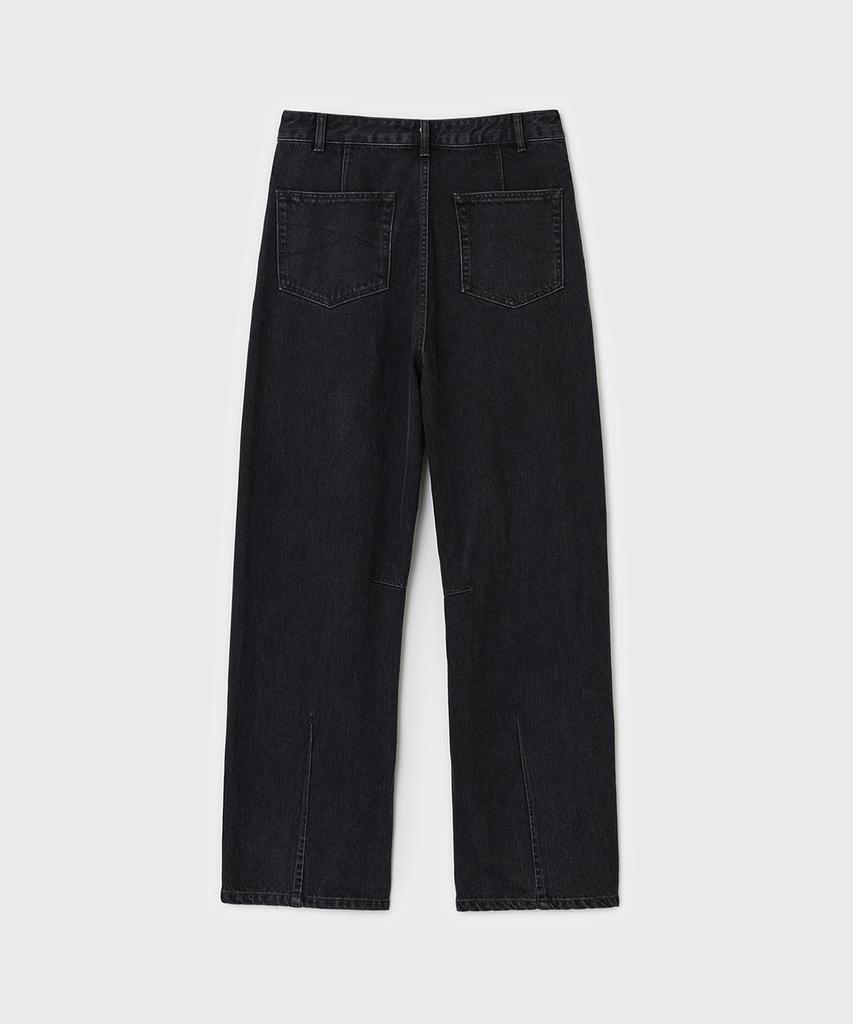 Bellie True Curved Denim Pants Type-2 - Washed Black