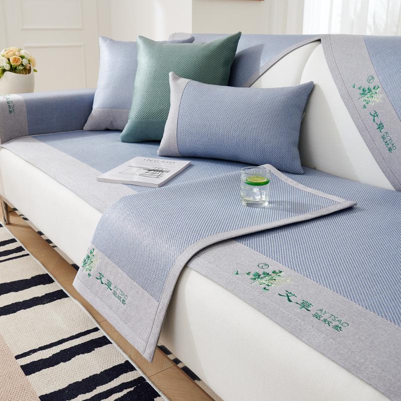 Rattan Mat Natural Pure Rattan Sofa Cushion Summer Summer Mat Ice Pad Summer Style Non-Slip Cushion Four Seasons Universal Cover Cover