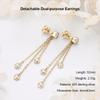 Anziw 925 Moissanite Star Tassel Drop Dangle Earrings for Women Real S925 Silver Studs Earrings Certified Fine Jewelry Gift Girl