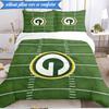 Green Bay Packers Bettwäsche-Set 3-teilig, inklusive 1 Bettbezug und 2 Kissenbezügen. Perfekt für Weihnachten, ideal für Schlafzimmer, Studentenwohnheim