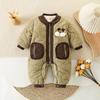 Autumn-Winter Baby Boys' Fleece & Cotton Long Sleeve Jumpsuit