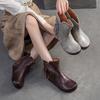 Fashion GKTINOO 2025 Winter New Retro Short Boots Genuine Leather Versatile Tassel Fashion Comfortable Women's Shoes