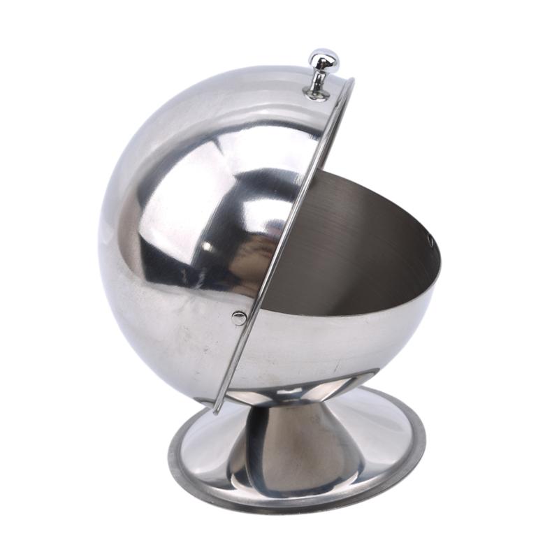 High Quality Home Stainless Steel Kitchen Spherical Sugar Bowl Seasoning Bottle Spice Tank Can Flip Kruidenpot Tarro De Especias
