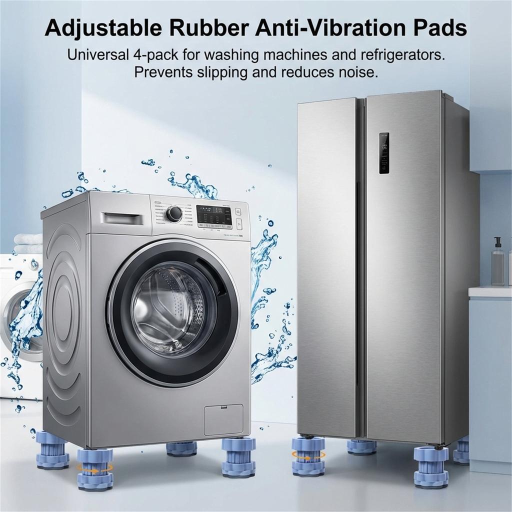 Washing Machine Anti-slip Pads Rubber Vibration Damping Feet Universal Refrigerator Base Non-skid Floor Protectors Hardware Tool