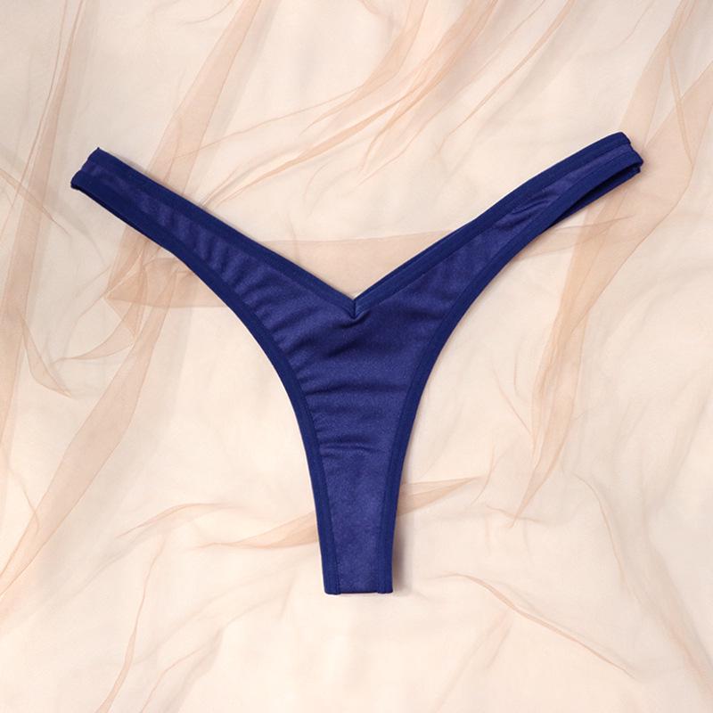 T1885 Women's Sexy Low-Rise Antibacterial Cotton Thong Panties - New 2022 European & American Triangle Design