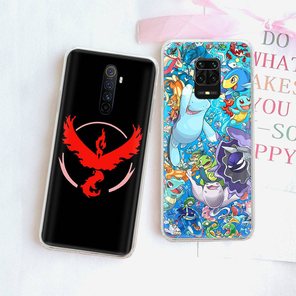 JP40 Pokemon Transparent Case for Samsung A04 A14 A23 M33 M53 Realme 10 9 C35 C55 VIVO Y02 X80 Infinix Hot 30 Note 11 Tecno Spark 8P Pro